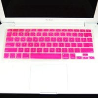 TopCase PINK Keyboard Silicone Cover Skin for Macbook 13″ Unibody (A1342/WHITE) with TOPCASE® Mouse Pad
