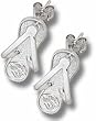 Jacksonville Jaguars 5/8" Jaguar Head Flip Flop Post Earrings - Sterling Silver Jewelry