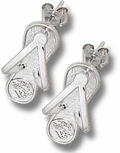 Jacksonville Jaguars 5/8" Jaguar Head Flip Flop Post Earrings - Sterling Silver Jewelry