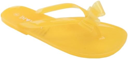 Didiana Devin-03 Women Summer Jelly Casual Flat Flip Flop Rain Shoes Thong Sandals Slippers 8 US