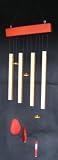 Mahogany Effect Wood Windchime With Square Tubes