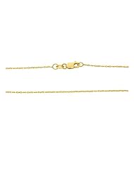 14K Yellow Gold - 16" 0.8 MM. Raso Necklace Gold Chain