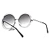 Avant Garde Double Circle Frame Round Designer Fashion Retro Sunglasses Black Smoke