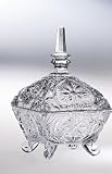 STARLITE 24% CRYSTAL SQUARE FOOTED CANDY BOX