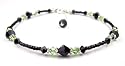 August Peridot Sterling Silver Adjustable Handmade Beaded Anklets