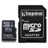 Professional Kingston MicroSDHC 16GB (16 Gigabyte) Card for BlackBerry 9900 PLUTO with custom formatting and Standard SD Adapter. (SDHC Class 2 Certified) (RIM)