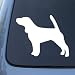 BEAGLE SILHOUETTE - Dog - Vinyl Car Decal Sticker #1490 | Vinyl Color: White