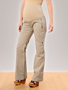 A Pea in the Pod Collection: Sanctuary Secret Fit Belly(tm) Poplin Cargo Pockets Boot Cut Maternity Pants