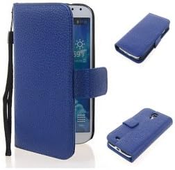 YWD store Wallet style PU Leather painting card holder stand Protective Case cover for Samsung Galaxy S4 IV i9500 (Color blue)