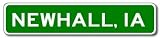 NEWHALL, IOWA City Limit Sign - Aluminum - 4 x 18 inches