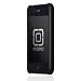 Incipio IPH-600 Feather Case f�r Apple iPhone 4/4S Chrome schwarz
