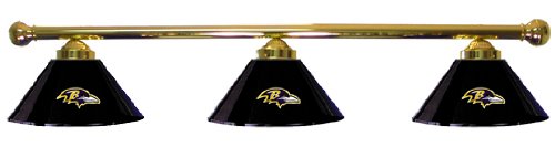 Baltimore Ravens Pool Table Light - Brass Bar