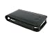 Tekkeon iPhone Leather Flip Case PT1101 Black with Brown Stitching