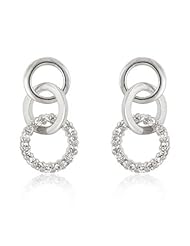 Silvertone Triplet Hooplet Earrings