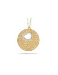I. Reiss 14K Gold Love Pendant, Accented with an Open Diamond Heart.