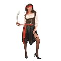 Caribbean Pirate Lady Fancy Dress Costume One Size