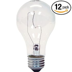 GE Lamps 16068 150-Watt A21 Crystal Clear, 12-Pack