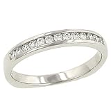 13 Round Channel Diamond Square Wedding Band .19cttw