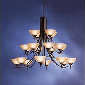 Kichler 1861OZ Olympia 20 Light Large Foyer Chandelier in Olde Bronze with Sunset Marble... by Kichler