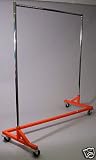 ExecuSystems CLOTHING Z-RACK Orange Base w/Non-Mark Wheels NEW