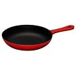 Le Creuset Cast Iron Satin Black Interior Omelette Pan, Cerise, 20 cm