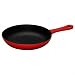 Le Creuset Cast Iron Satin Black Interior Omelette Pan, Cerise, 20 cm