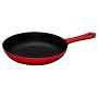 Le Creuset Cast Iron Satin Black Interior Omelette Pan, Cerise, 20 cm
