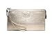 Coach Chelsea Soft Metallic Leather Zippy Clutch Wallet Wrislet Bag 46673 Light Gold