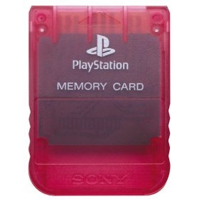 PS One Crimson Red Memory Card