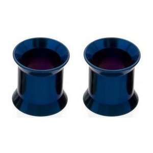 4g Titanium Double Flared Blue - Funnel Earlet-Fashion Ear Plug