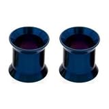 8g Titanium Double Flared Blue - Funnel Earlet - Fashion Ear Plug