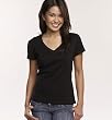 Ladies' Short Sleeve Jersey V-Neck T-Shirt
