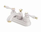 Narrow Spread Faucet by Danze - D302155-SNPV in Satin Nickel with Polished Brass Accents