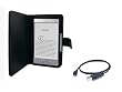 Black Cover Folio Case for Amazon Kindle (4th Generation - All New Kindle) Wi-fi E-ink Display E-book Reader (Includes a 3ft USB Cable)
