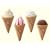 Fabric 'Venezia' Ice Cream Cones