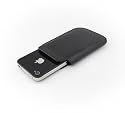 Dismaq qPouch Kunstleder H&uuml;lle f&uuml;r Apple iPhone 4, schwarz