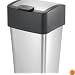 Polder WB-1200-47 10-1/2-Gallon Square Trash Can, Brushed Stainless Steel