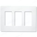 Lutron Claro CW-3-WH Wallplates 3-Gang Light in White
