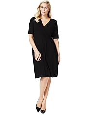 Plus Fit & Flare Wrap Dress