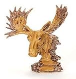 Moose Head Cold Cast Lodge Decor Statue Sculpture 12H