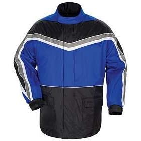 TOURMASTER/CORTECH ELITE II RAIN MOTORCYCLE JACKET BL/BK SIZE:LRG