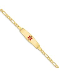 14k Yellow Gold 7in Medical Jewelry Bracelet. Metal Wt- 6.4g