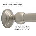 Waverly Shower Rod Flanges (Pair) - Satin Nickel