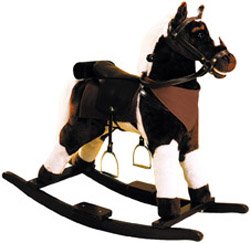 Plush Pinto Rocking Horse with Sound