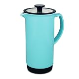 Cafe Style Coffee / Tea Press 34 Oz. - Aqua