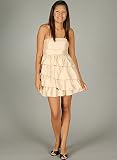 Strapless Tiered Ruffle Formal for Bridesmaid Formal Prom