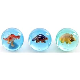 6 X 35mm Dinosaur Jet Ball - Very Bouncy Great for Party Bags