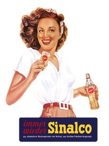 Blechschild Sinalco shape