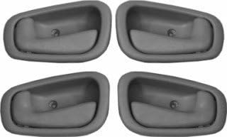 4-Piece SET, Grey DOOR HANDLE Inside/Front/Rear/Right/Left for TOYOTA Corolla Sedan (1998-2002), 1998 1999 2000 2001 2002 98 99 00 01 02