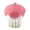 LovingtheBead &copy; 'Cupcake' Sterling Silver Plated Slide-on & Slide-Off Bead Charm